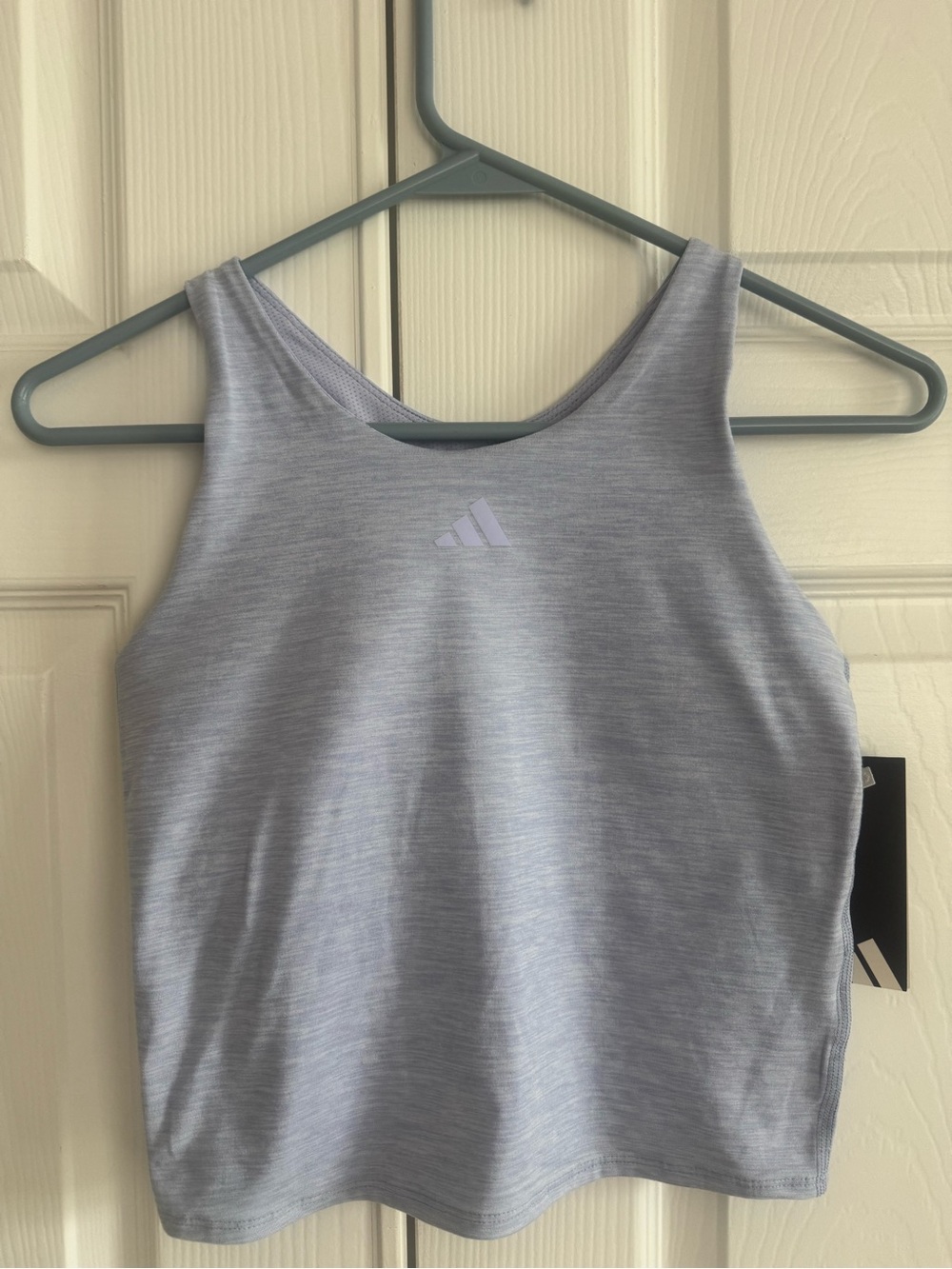 Adidas Melange Training Tank Girls Size L (14) Violet Tone Tight Fit